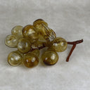 Vintage MidCentury Glass Amber Hand Blown Grapes Cluster Of 11