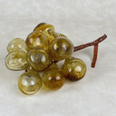 Vintage MidCentury Glass Amber Hand Blown Grapes Cluster Of 11