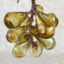 Vintage MidCentury Glass Amber Hand Blown Grapes Cluster Of 11