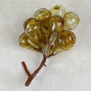 Vintage MidCentury Glass Amber Hand Blown Grapes Cluster Of 11