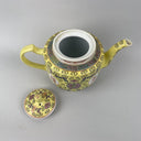 Japanese Sake` or Tea Set Mun Shou Yellow Picture with 4 Cups