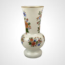 Norleans  Large Frosted  White Vase with Floral Design , 14" tall, made in Italy