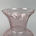 Vintage Pair of Pink Glass Vases 6.5" opening of 4.5"