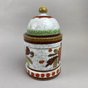 Hand Painted Flower Cookie Jar with Lid