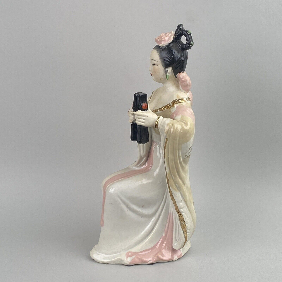 Vintage Japanese Geisha Ceramic Figurine 10" tall