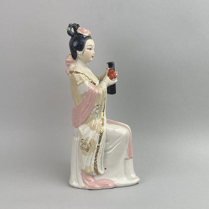 Vintage Japanese Geisha Ceramic Figurine 10" tall