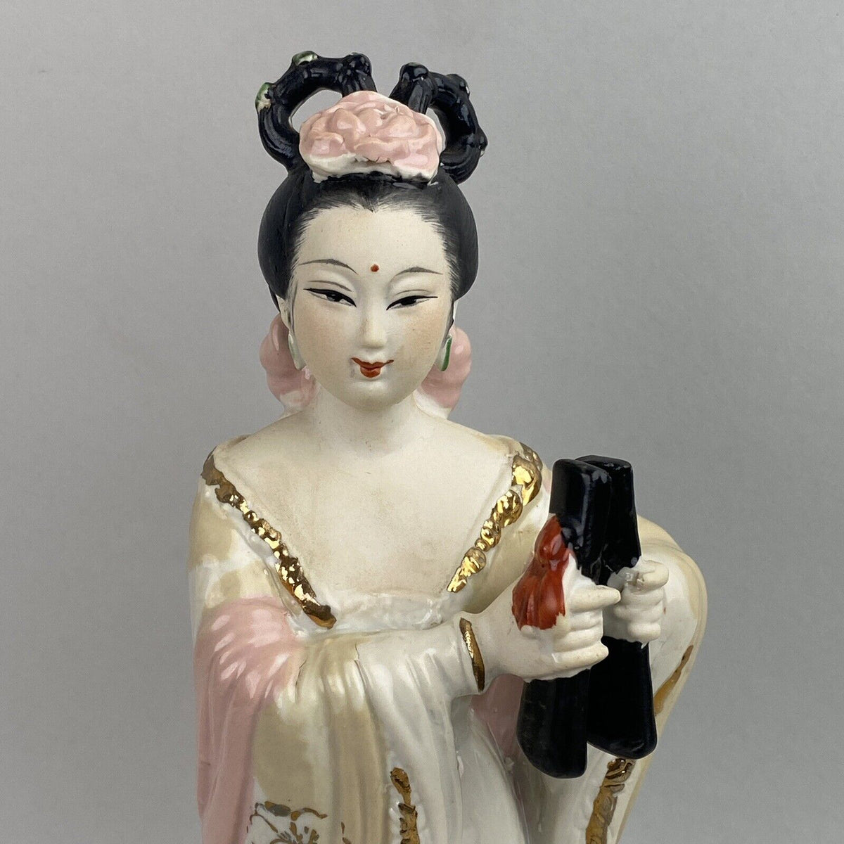 Vintage Japanese Geisha Ceramic Figurine 10" tall