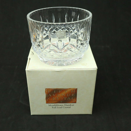 FIFTH AVENUE Crystal Cardiff 6" Straight Side Bowl Mouth-blown Hand Cut Germany