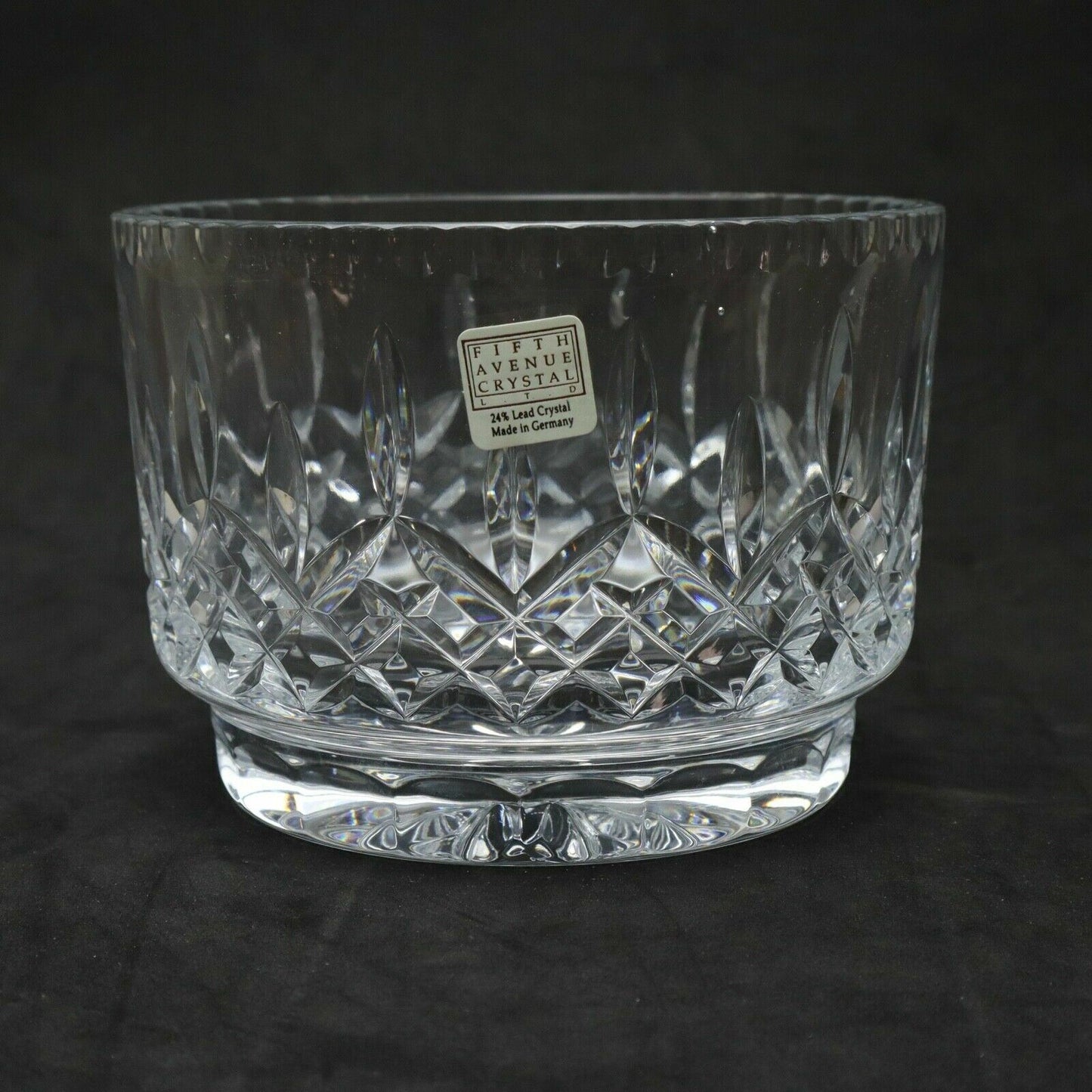 FIFTH AVENUE Crystal Cardiff 6" Straight Side Bowl Mouth-blown Hand Cut Germany