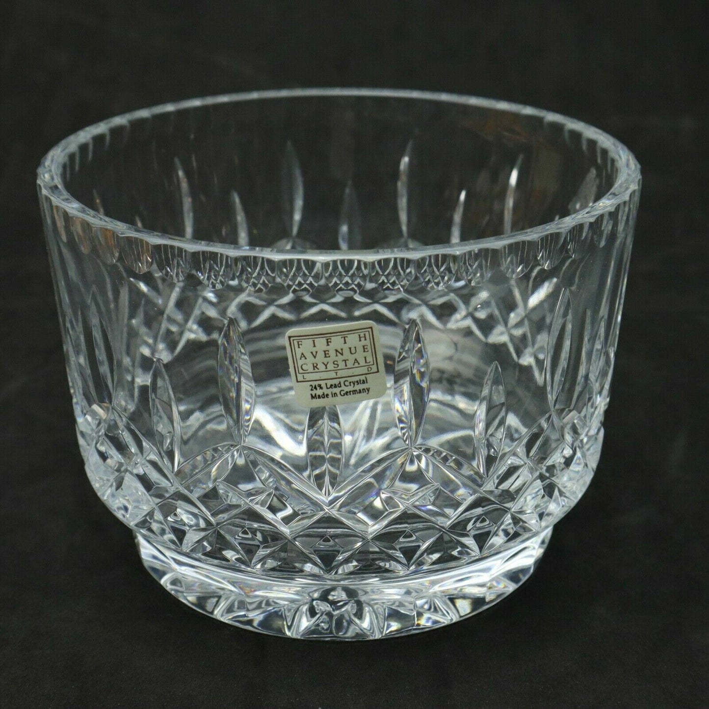 FIFTH AVENUE Crystal Cardiff 6" Straight Side Bowl Mouth-blown Hand Cut Germany