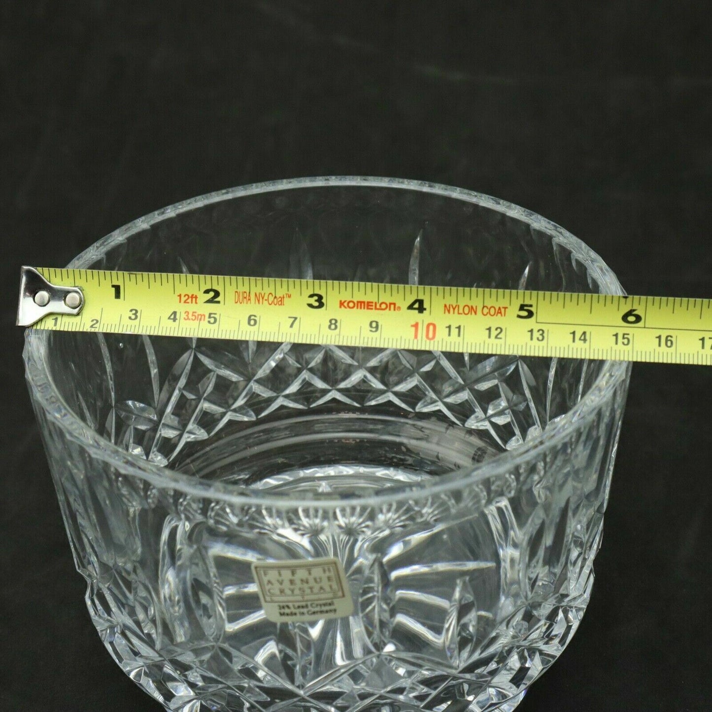 FIFTH AVENUE Crystal Cardiff 6" Straight Side Bowl Mouth-blown Hand Cut Germany