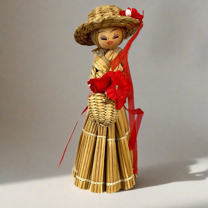 Corn Husk Doll, Girl, Woman, 4" tall