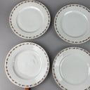 Set of 6 Vintage TK Czechoslovakia Floral Plates with Gold Trim