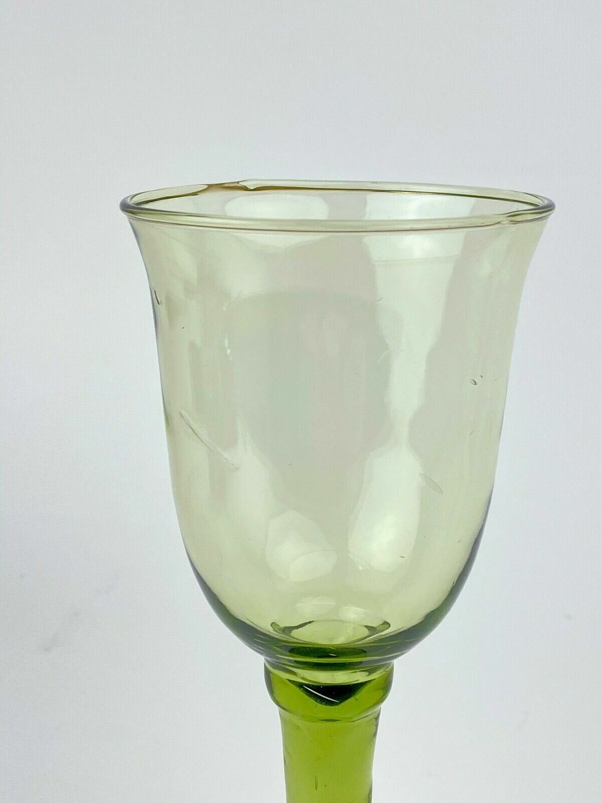 End of the Day Green Drinking Glass - Unique Piece 8 1/4" Tall