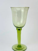 End of the Day Green Drinking Glass - Unique Piece 8 1/4" Tall