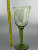 End of the Day Green Drinking Glass - Unique Piece 8 1/4" Tall