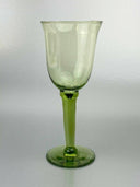 End of the Day Green Drinking Glass - Unique Piece 8 1/4" Tall