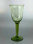 End of the Day Green Drinking Glass - Unique Piece 8 1/4" Tall