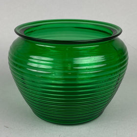Emerald Green Glass Vase (Bee Hive Look) 5" Tall