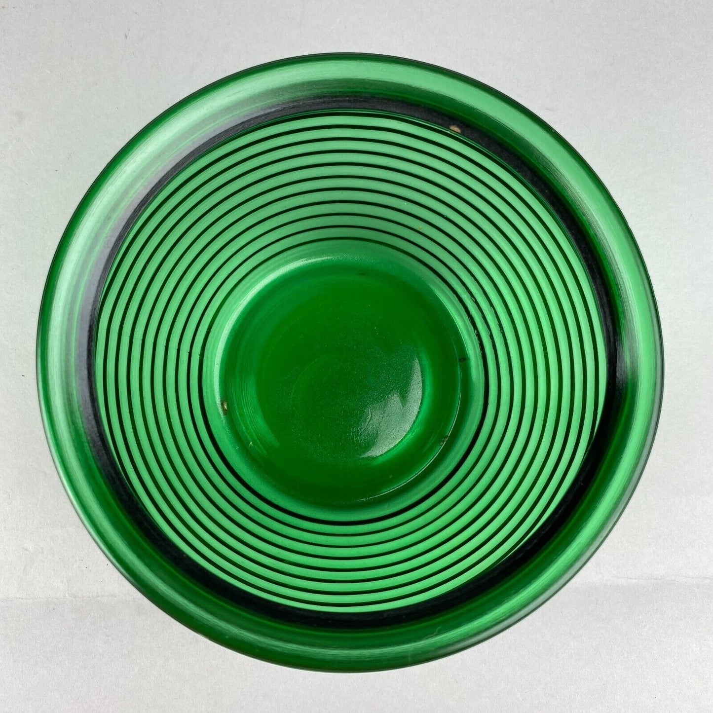 Emerald Green Glass Vase (Bee Hive Look) 5" Tall