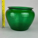 Emerald Green Glass Vase (Bee Hive Look) 5" Tall