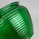 Emerald Green Glass Vase (Bee Hive Look) 5" Tall