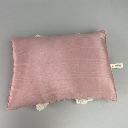 Pair of Vintage 'Georgia Vienna' Made in England Decorative Pillows w/Lace