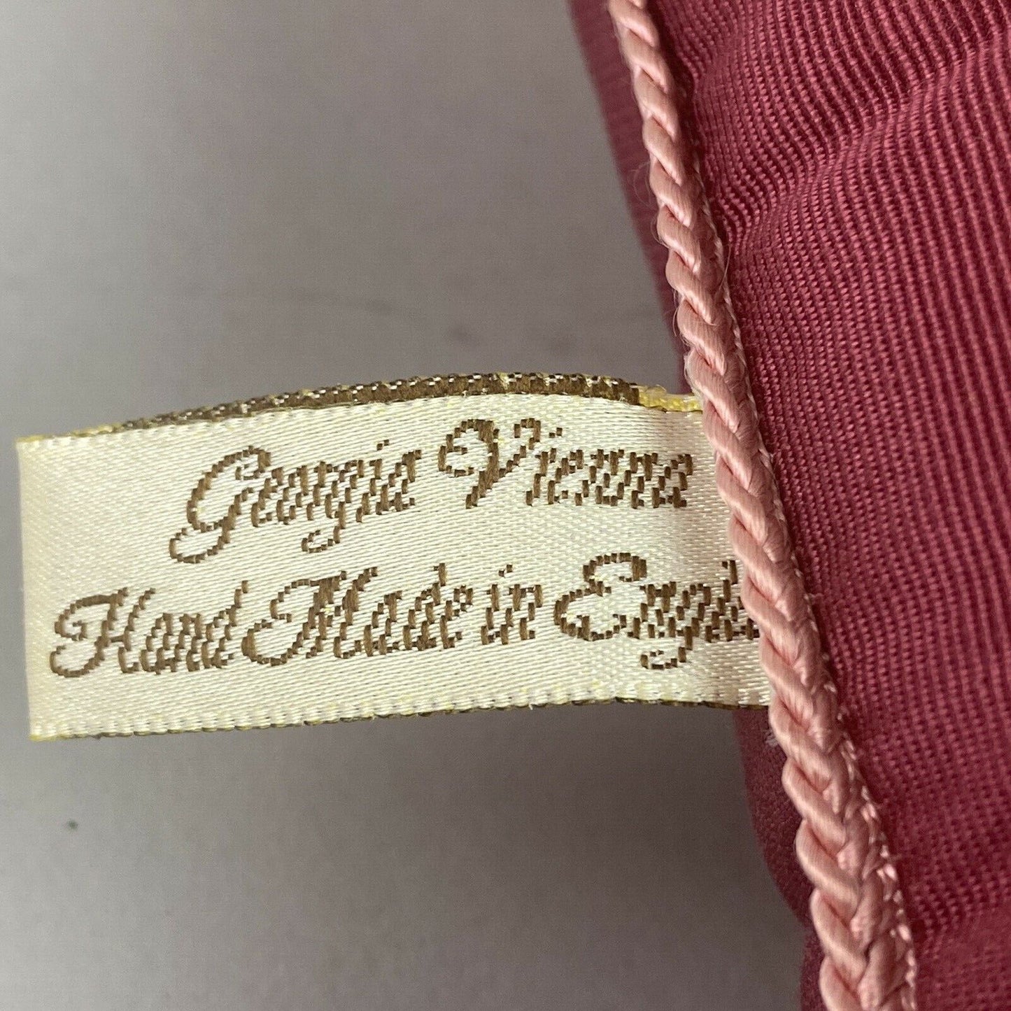 Pair of Vintage 'Georgia Vienna' Made in England Decorative Pillows w/Lace