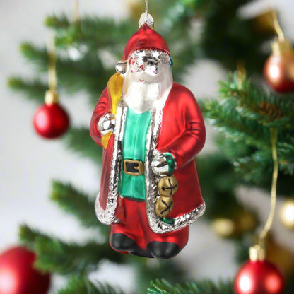 Dept 56~Mercury Glass~ SANTA~Christmas Ornament 8.5" Tall (P2)