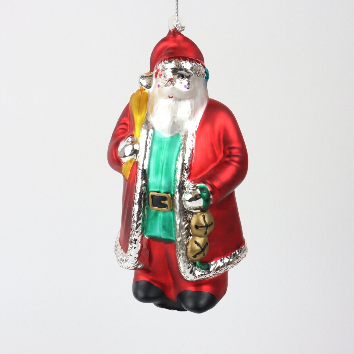 Dept 56~Mercury Glass~ SANTA~Christmas Ornament 8.5" Tall (P2)