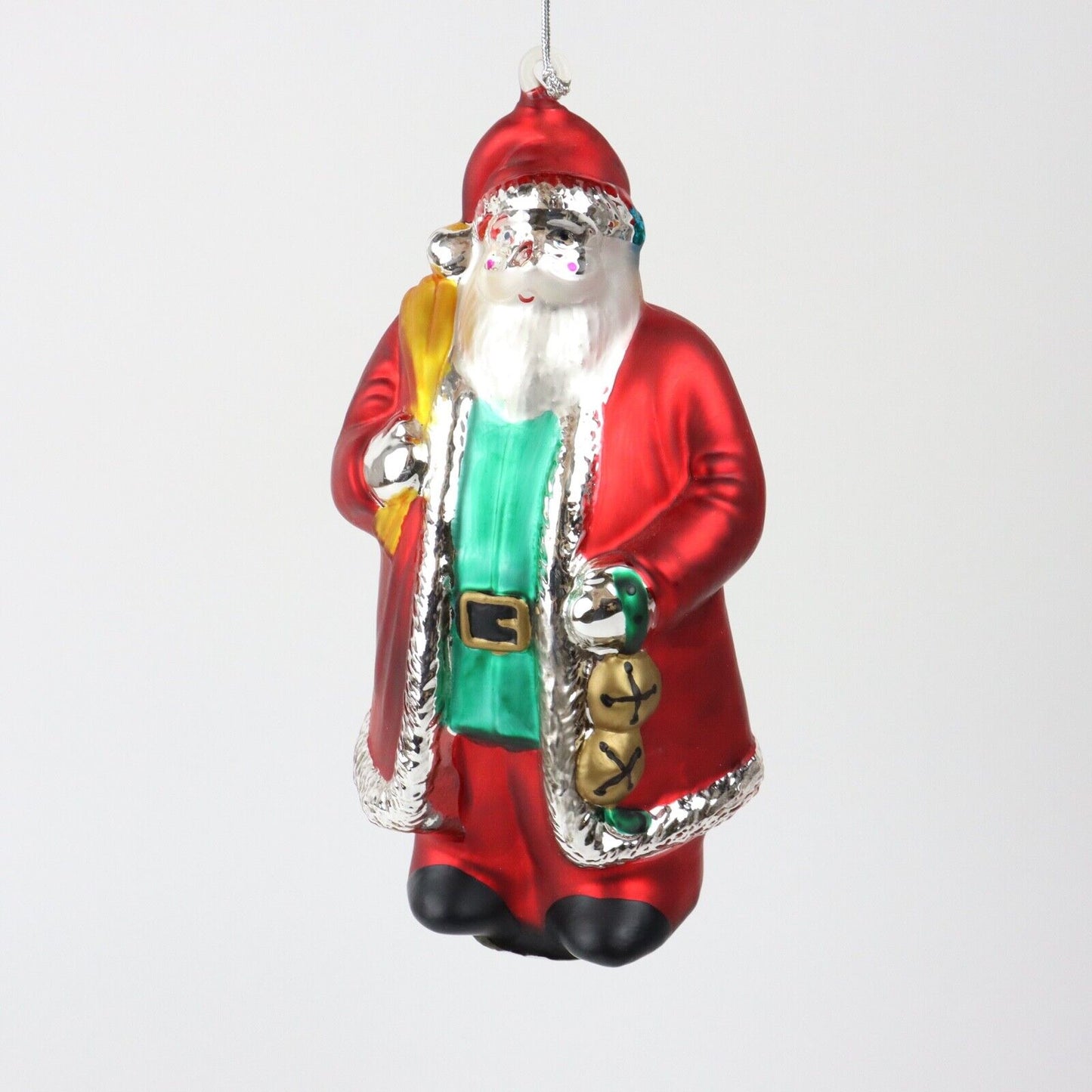 Dept 56~Mercury Glass~ SANTA~Christmas Ornament 8.5" Tall (P2)