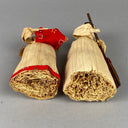 Corn Husk Dolls 2x Women Figurines,  5" tall