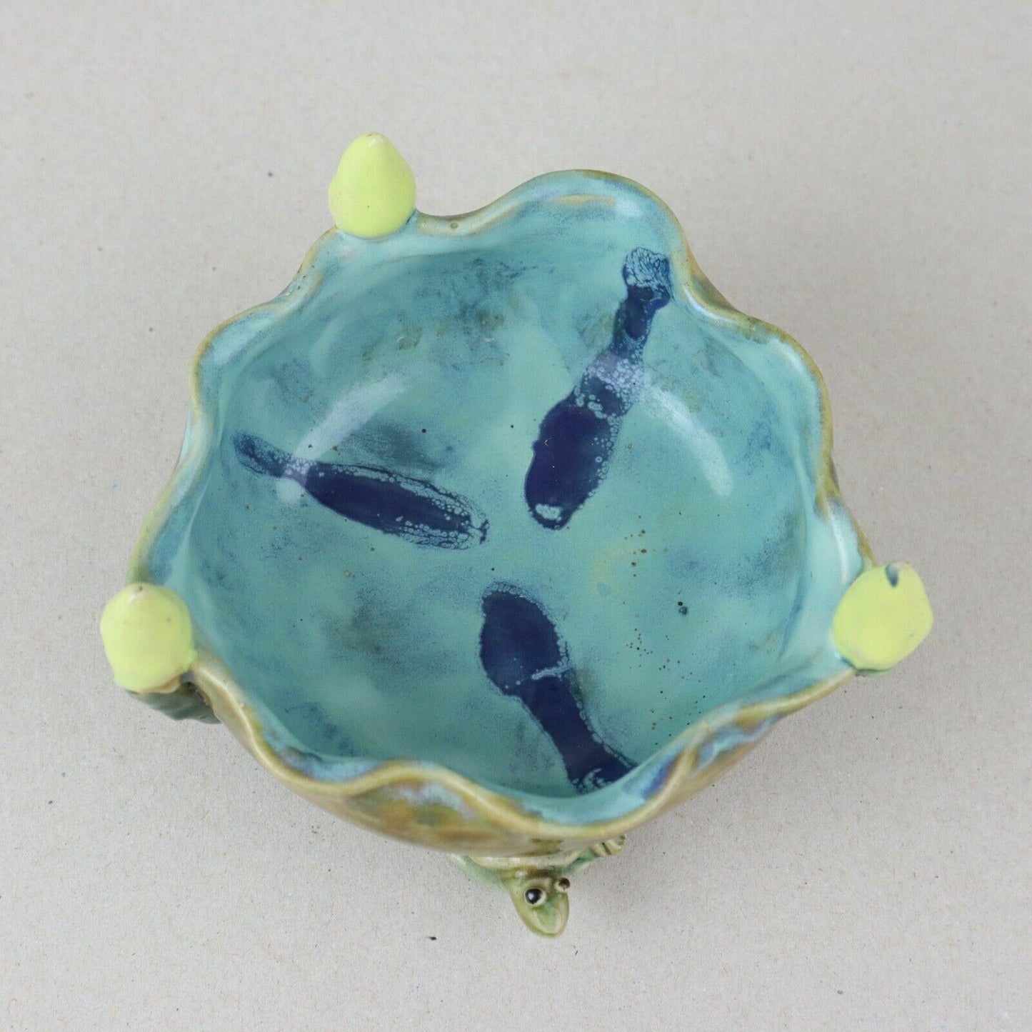 Unique Pottery Candy Dish Turtle (odd, weird) Kitch