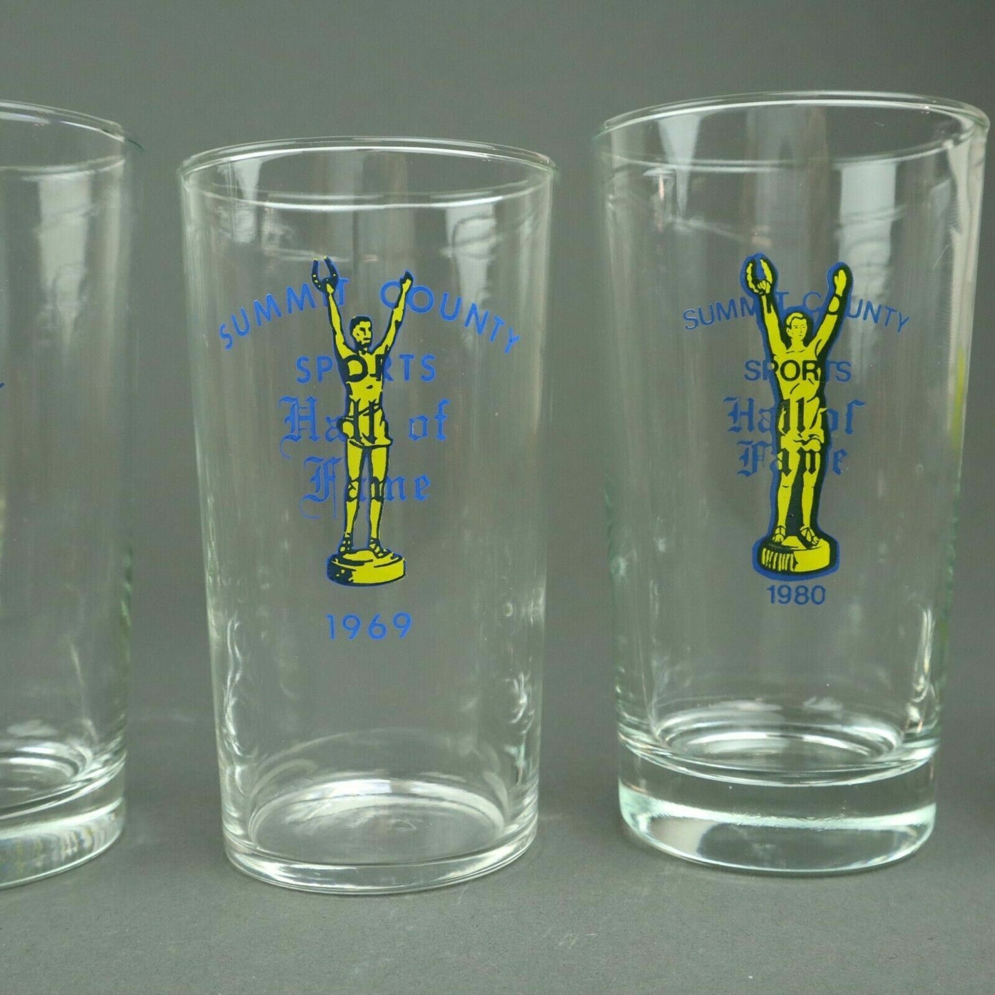 1959-1986 Collection Summit County Sports Hall Of Fame Drinking Glass Akron Ohio