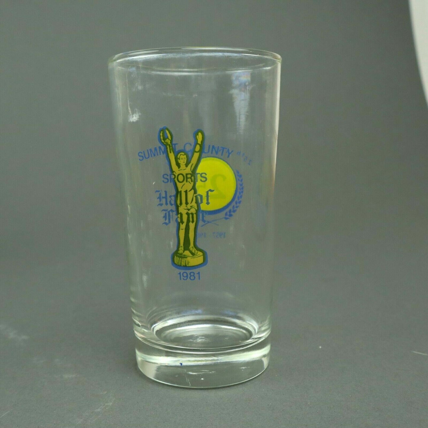 1959-1986 Collection Summit County Sports Hall Of Fame Drinking Glass Akron Ohio