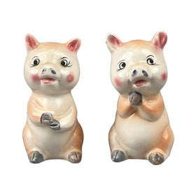 Vintage Pigs Piglets Japan Salt & Pepper Shaker 3.5"