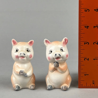 Vintage Pigs Piglets Japan Salt & Pepper Shaker 3.5"