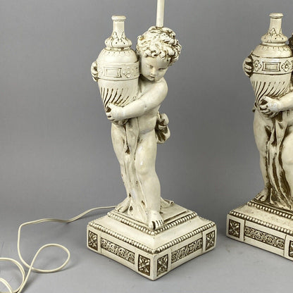 Vintage 1958 Quartite Creative Corporation Lamp Set 16" Tall