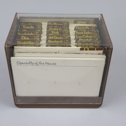 1977 Specialties of the House Mixed Drink Recipes Cards in Container