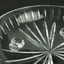 Crystal 7" Diameter Footed Serving Bowl Clear Glass Candy Nut Dish