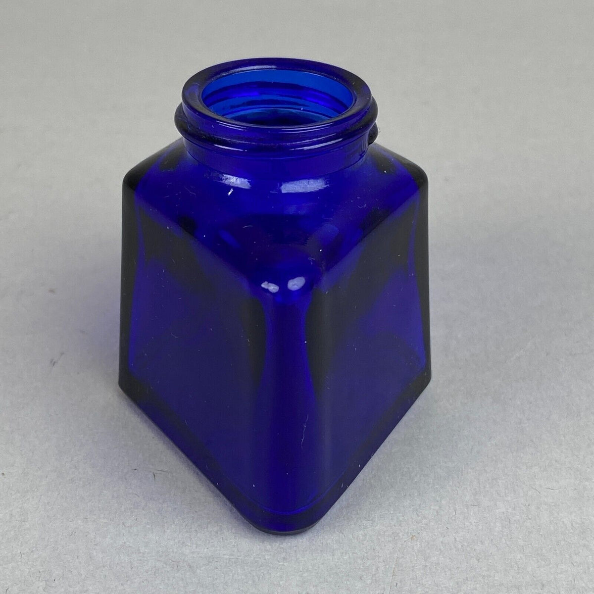 Parker Cobalt Blue Glass Inkwell (no lid) USA - Replacement