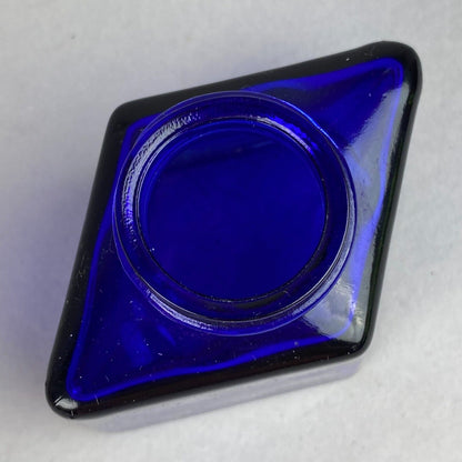 Parker Cobalt Blue Glass Inkwell (no lid) USA - Replacement