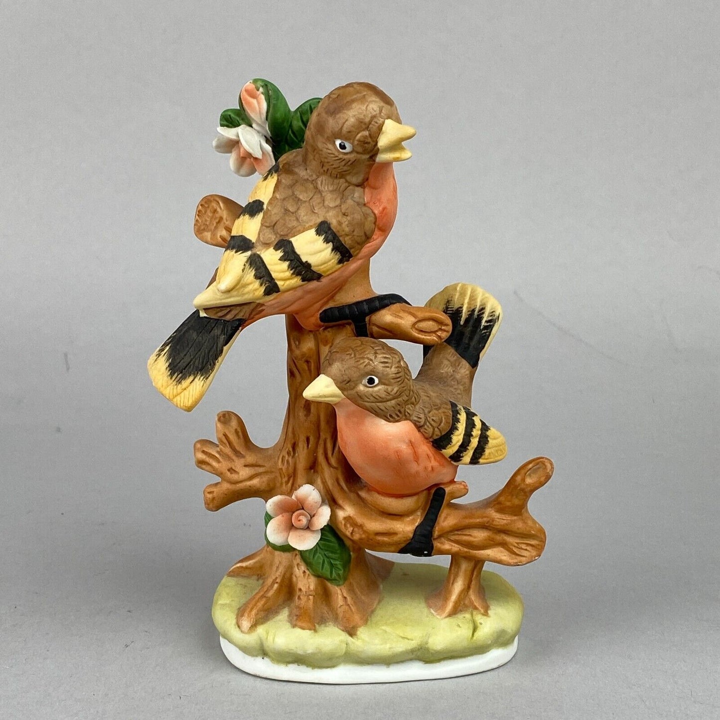 ArtMark Vintage Finches / Birds on Branch Figurine EUC