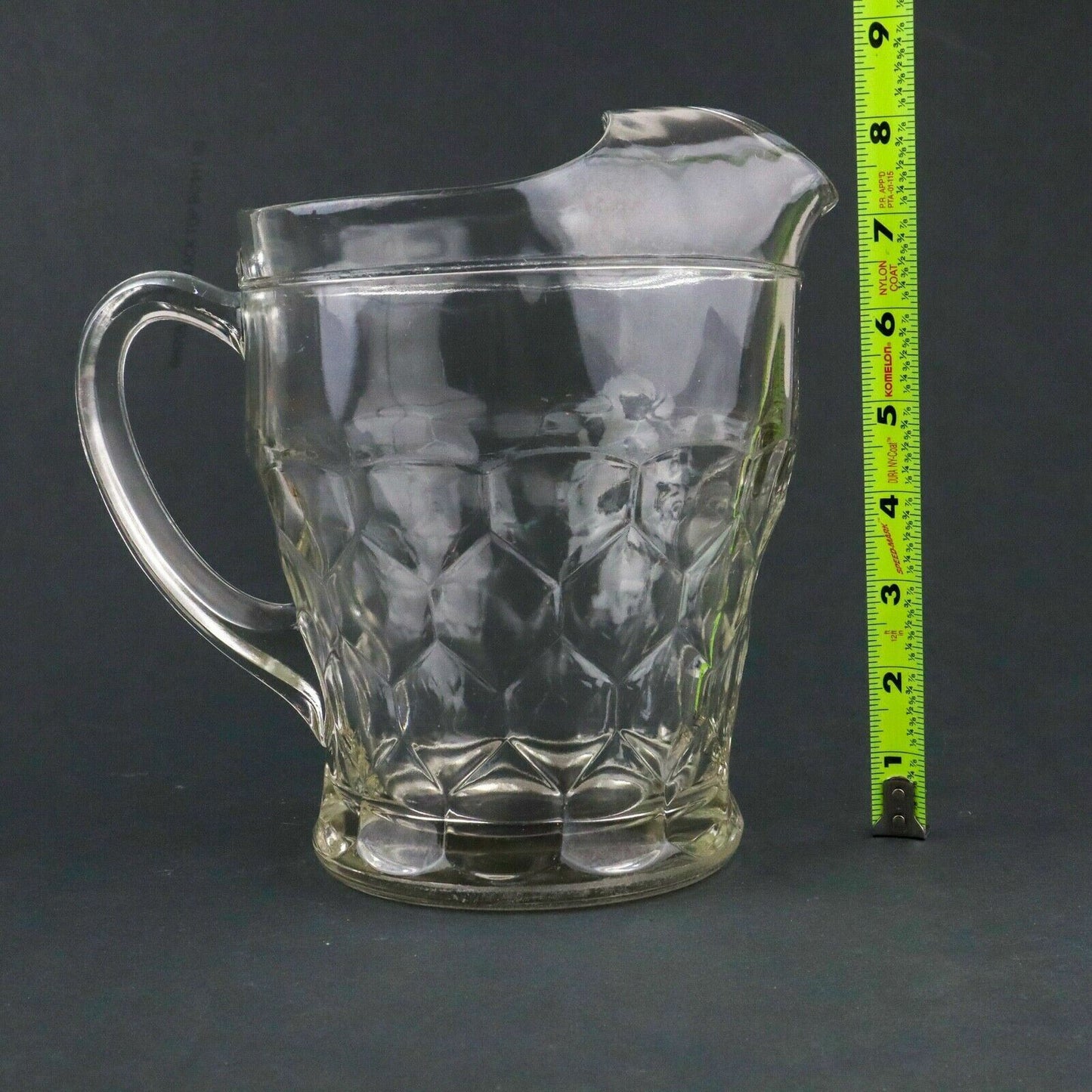 Vintage Anchor Hocking Pitcher with Ice Lip, Lemonade / Tea