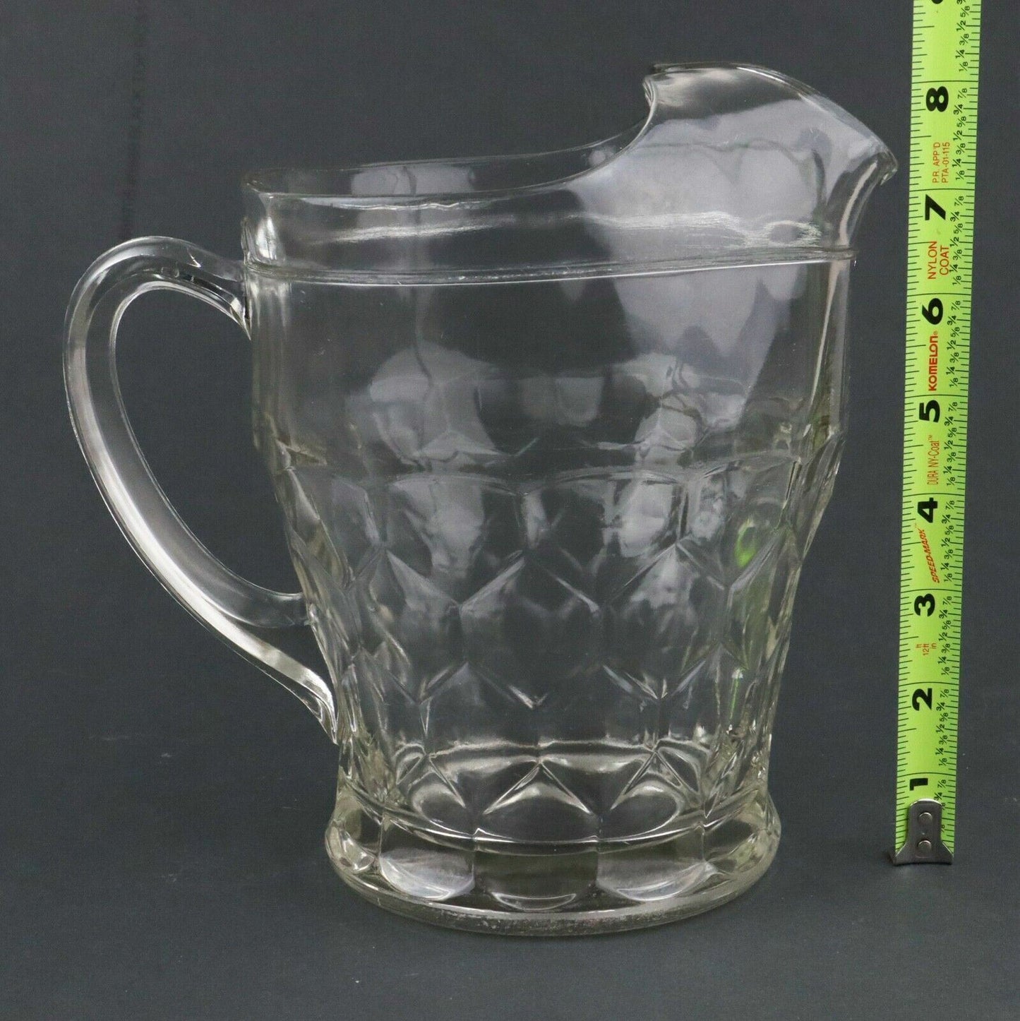 Vintage Anchor Hocking Pitcher with Ice Lip, Lemonade / Tea