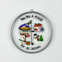 Vintage Hand-Painted 'You are a friend' Pendant / Ornament  2.75"