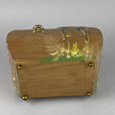 Vintage Carved Wooden Purse Lions Safari Africa Savana 3D