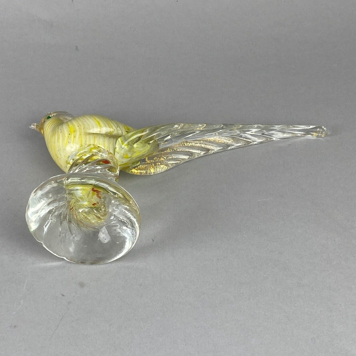 Handmade Glass Pheasant Bird 5" Tall