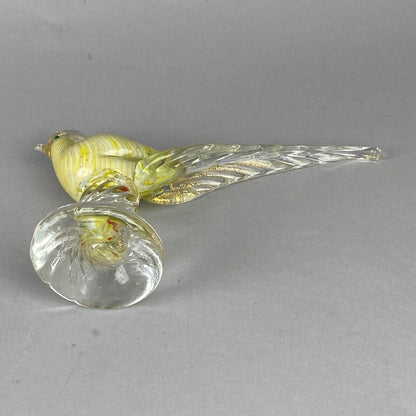 Handmade Glass Pheasant Bird 5" Tall