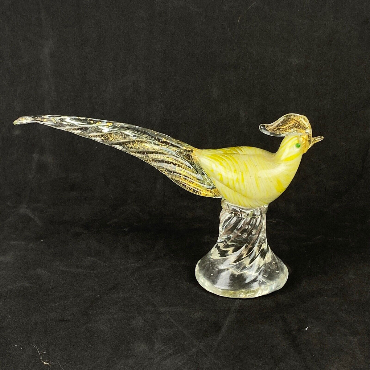 Handmade Glass Pheasant Bird 5" Tall